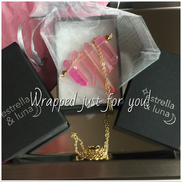 ➖LAST➖Pink Aura Quartz Boho Necklace💕 - Picture 6 of 7